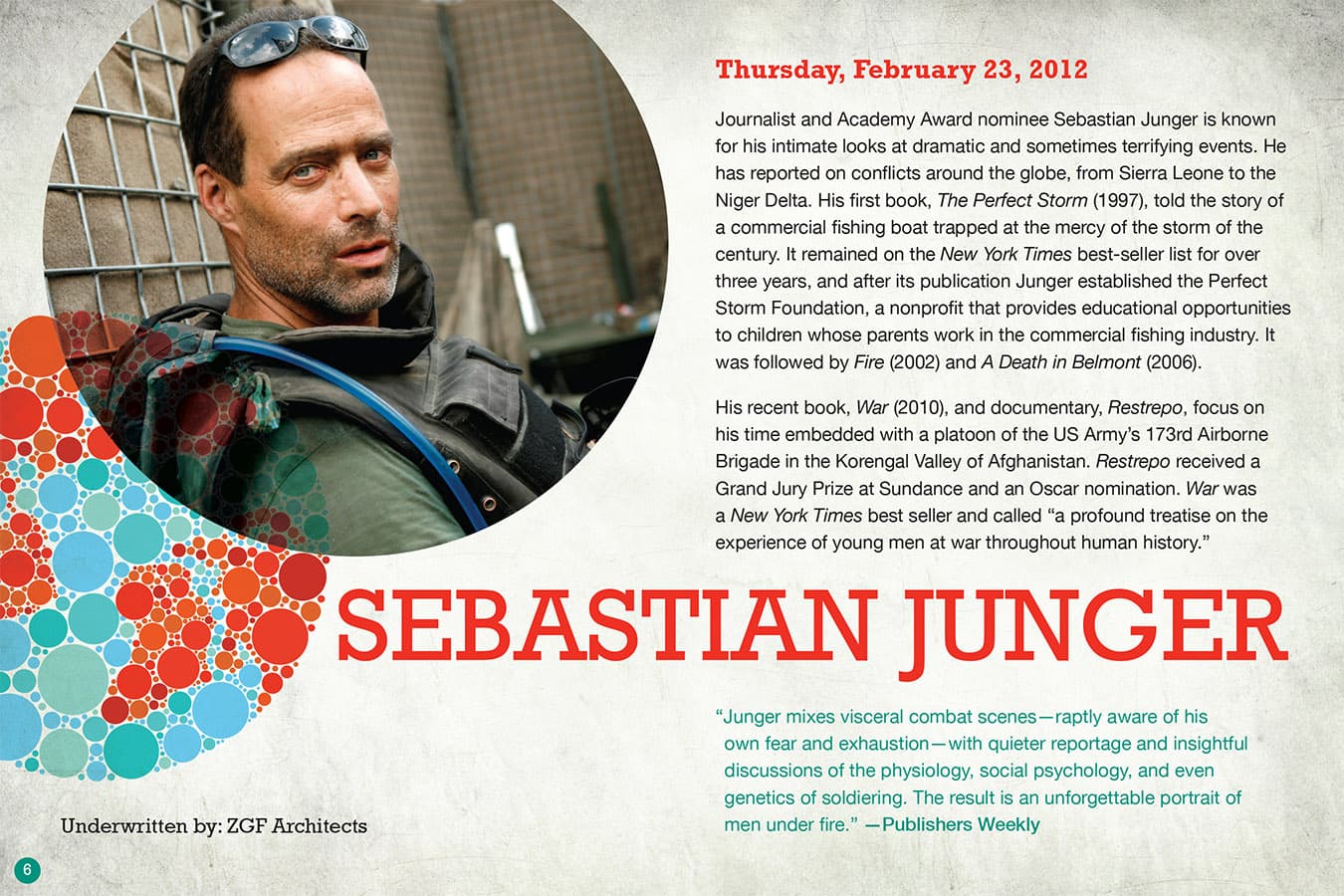 Image from Literary Arts; Sebastian Junger