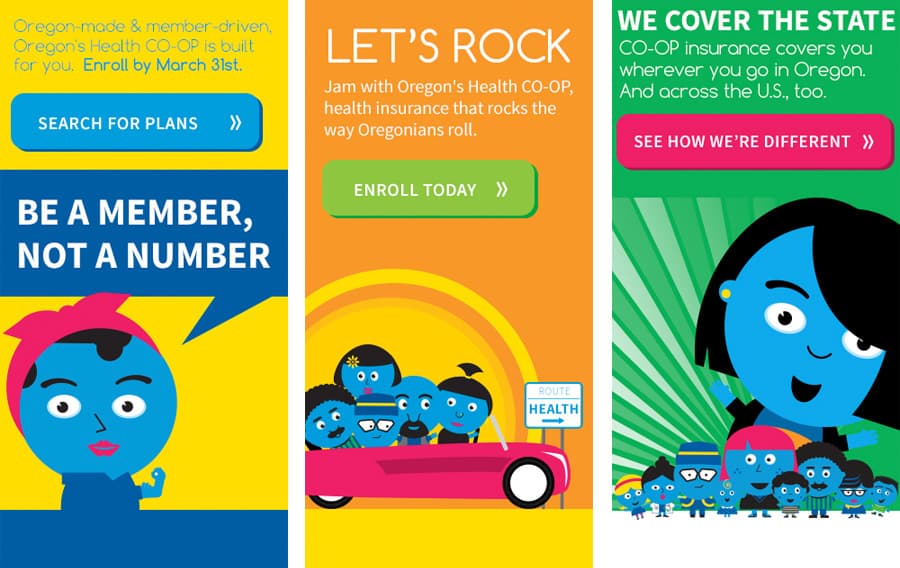 Image from Oregon's Health Co-Op Digital poster campaign