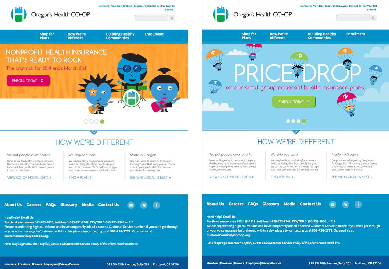 Image from Oregon's Health Co-Op Website pages